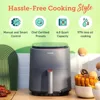 Air Fryer 4 Qt, 7 Cooking Functions Airfryer, 150+ Recipes on Free App, 97% less fat, Dishwasher-safe, Smart, Truffle Gray 6