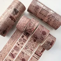4 Rolls Retro Washi Tapes Map Washitape Scrapbooking Journal Supplies Diary Decorative Adhesive Tape Stationery Washi Tape Set 1