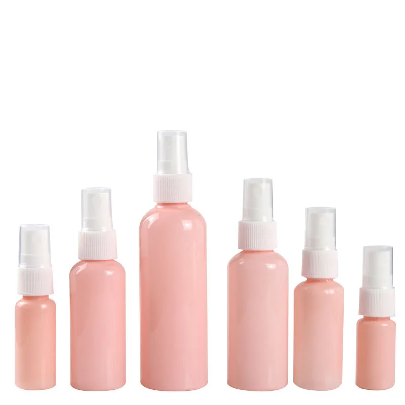 

50Pcs/set 10/20/30/50/60/100ML Pink Plastic Spray Bottle Sprayer bottles Atomizer Empty Perfume Travel Liquid Cosmetic Container