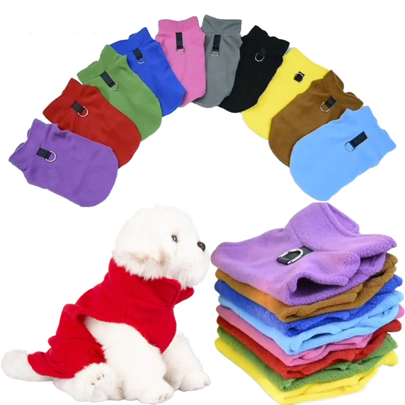 Soft Fleece Pet Dog Clothes For Small Dogs Puppy Vest Shih Tzu