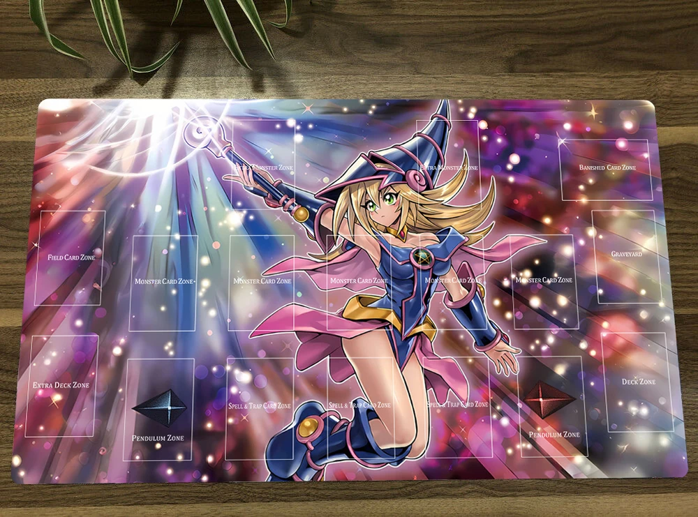 Yugioh Duel Playmat Dark Magician Girl TCG CCG Thảm Giao Dịch Thẻ Trò - Foto 8