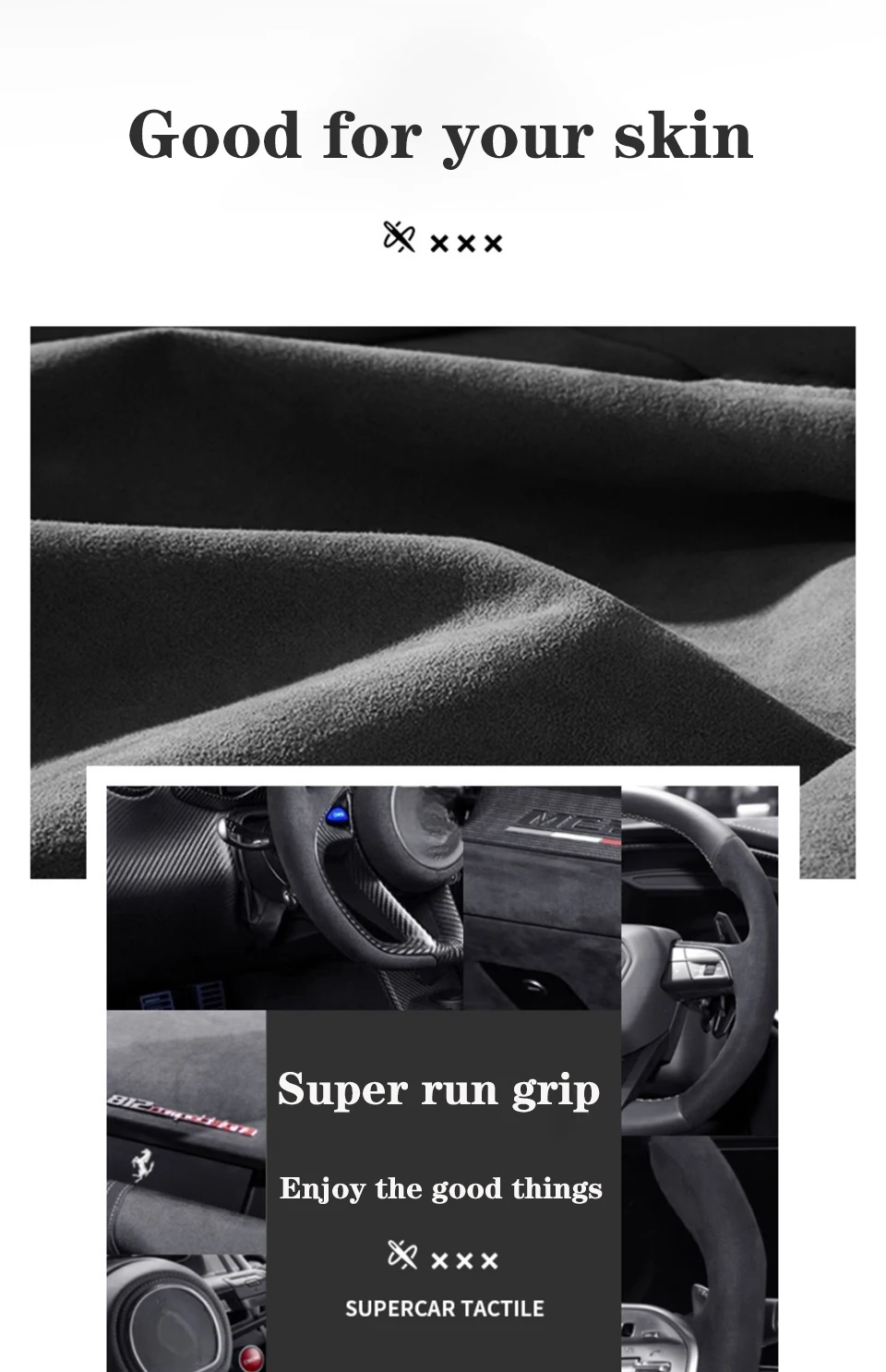 Wildleder Leder Auto Lenkrad Abdeckung Für Mini Cooper R55 R56 R57 R58 R60 R61 F54 F55 F56 Griff Abdeckung Innen Auto Zubehör – Detail 6