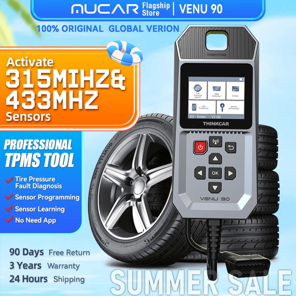 THINKCAR VENU 90 Car Tire Pressure Diagnose Tool Automotive TPMS Sensor Programming Learning Activator For ThinkTool Pro 689BT