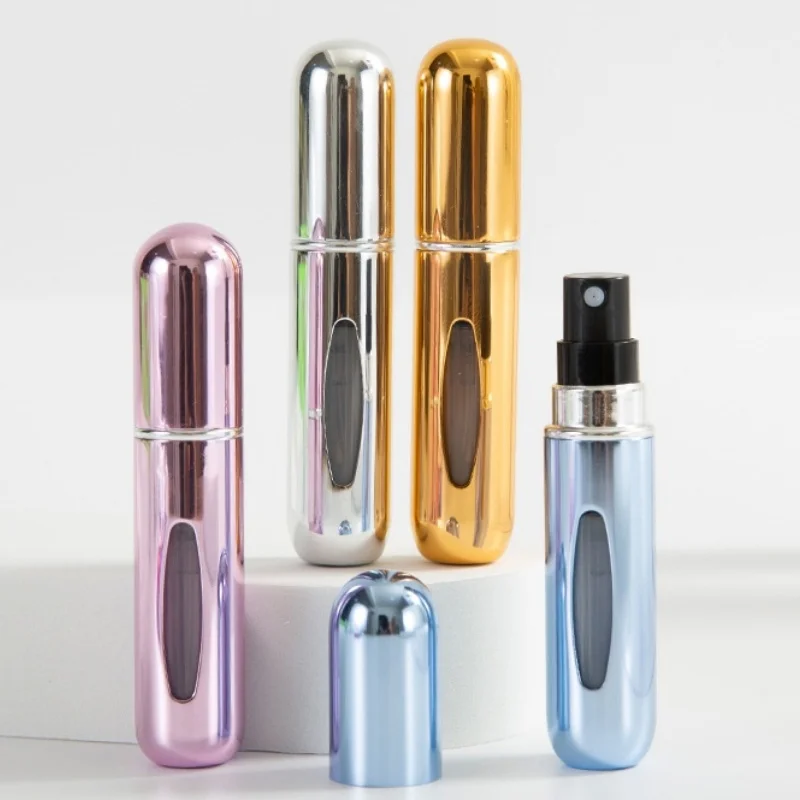 1/3/5/10pcs travel Leak portable mini perfume bottle with Bottom Fill Function aluminum refillable 5ml spray bottle 4