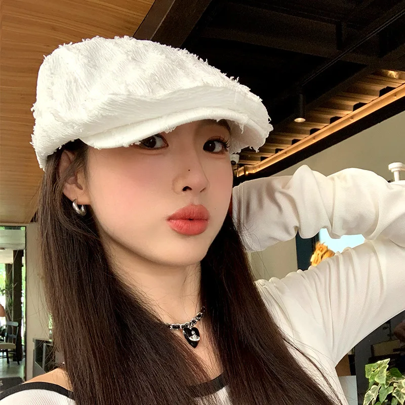 Damen Barett Mütze - Klassischer French Beret In Einfarbig