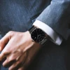 Classic Bauhaus Design Men Watch Dark Blue  Japan Quartz Waterproof Stainless Steel Fashion Business Calendar Ultra Thin Watches 6