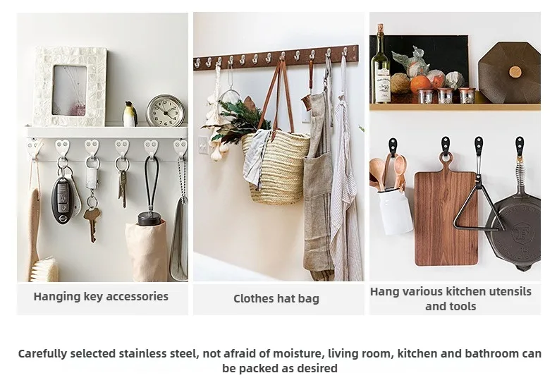 Moderner Wandmontierter Einzelhaken, Moderner Mini-Edelstahl-Aufhänger für Kleidung, Schlüssel, Hüte, Handtücher, Bademäntel, Badezimmer-Haken – Detail 11