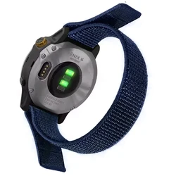 Premium Nylon Hook and Loop Watchband Strap - 26mm/22mm - Quick Release 26mm (Midnight Blue)
