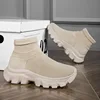 Fashion Knit Men Casual Sneakers Comfortable Socks Walking Shoes Couple Comfortable Outdoor Wear-resistant Trainer Running Shoes 2