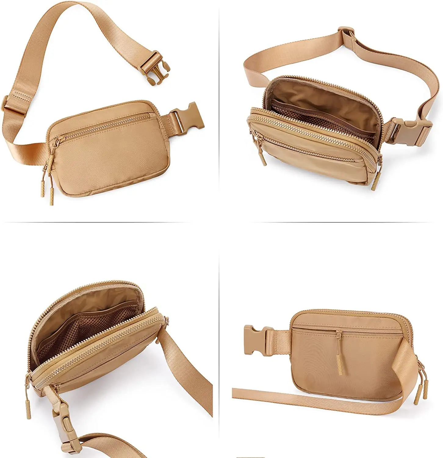 Waist Bag Chest Bag Crossbody Bag Women Fanny Pack Zipper Outdoor Sports Casual Travel Belt Pocket Money Pouch
