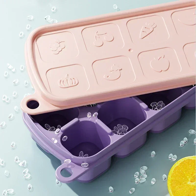 Baby Food Storage Containers PP Food Grade Silicone Ice Tray Food Supplement Box with Cover