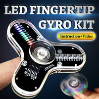 DIY Fidget Top Kit Fingertip Gyros with LED Light DIY Soldering Project Practice Solder Assembly DIY Electronic Kit 1