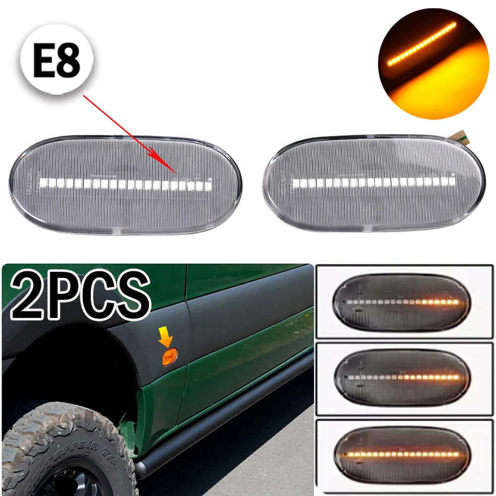 6 Luci LED Laterali Per Mercedes Sprinter W906 E VW Crafter - Gialle, Parafango, 2006-2018