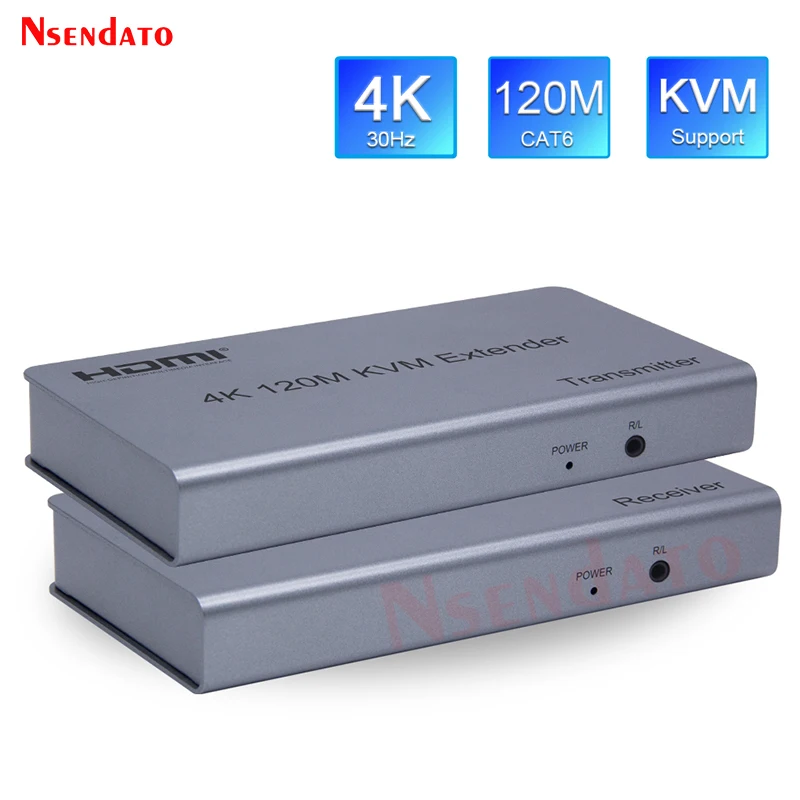 Удлинитель HDMI KVM 4K 120M удлинитель RJ45 Aux Audio Ethernet с USB для клавиатуры мыши |