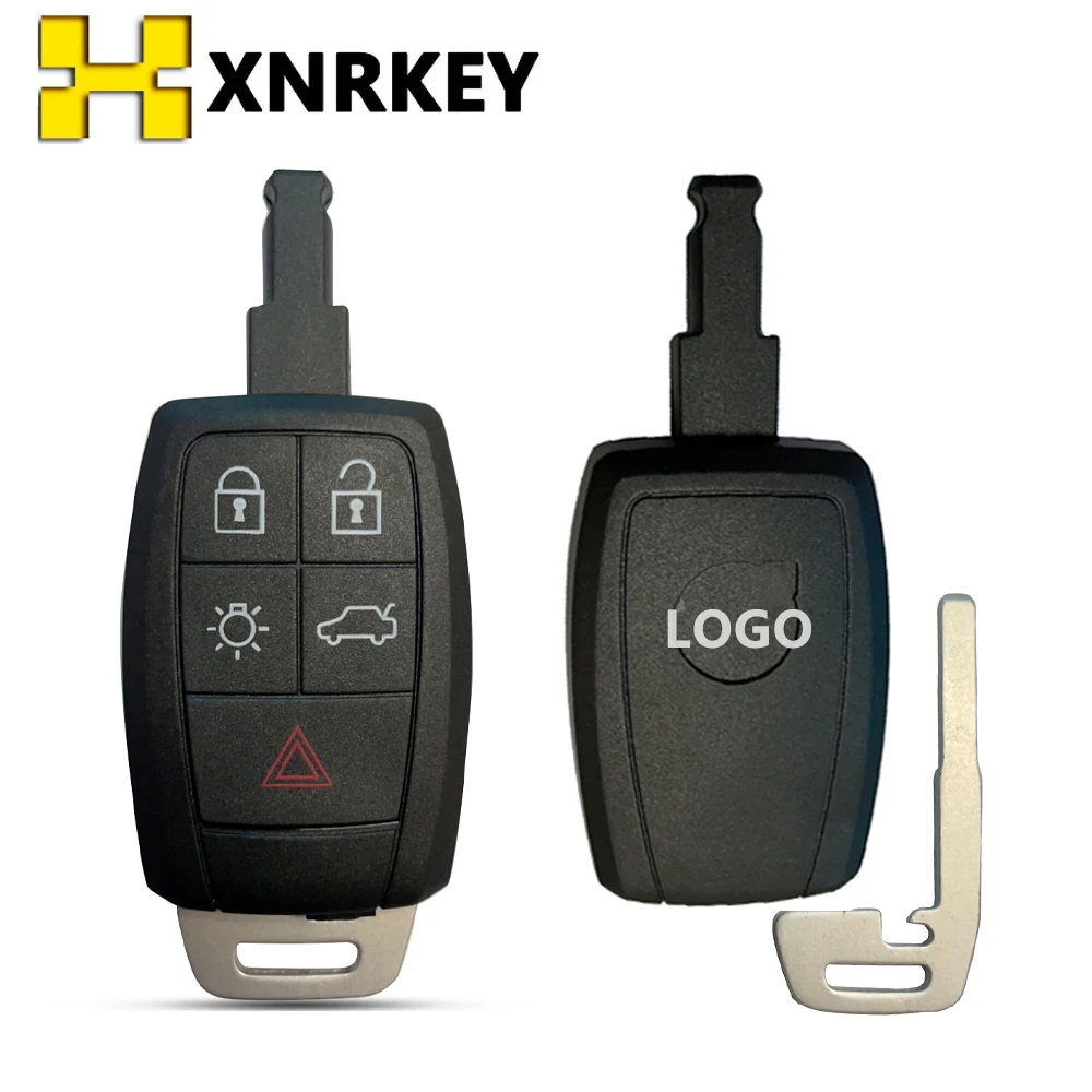 XNRKEY Remote Key Shell Cover & Key Blade for Volvo XC90 C70 S60 D5 V50 S40 C30 2008 - 2011 Fob Case