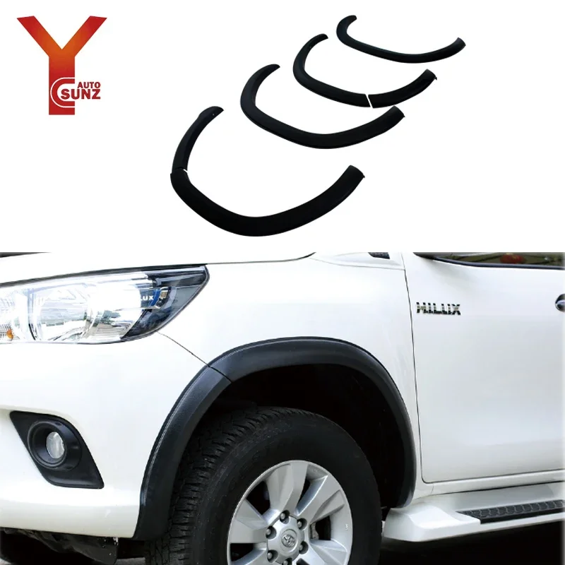 

YCSUNZ For Hilux SR5 Fender Flares Slim Design Matte Black in Cars Exterior 4x4 Accessories For Hilux Revo 2015