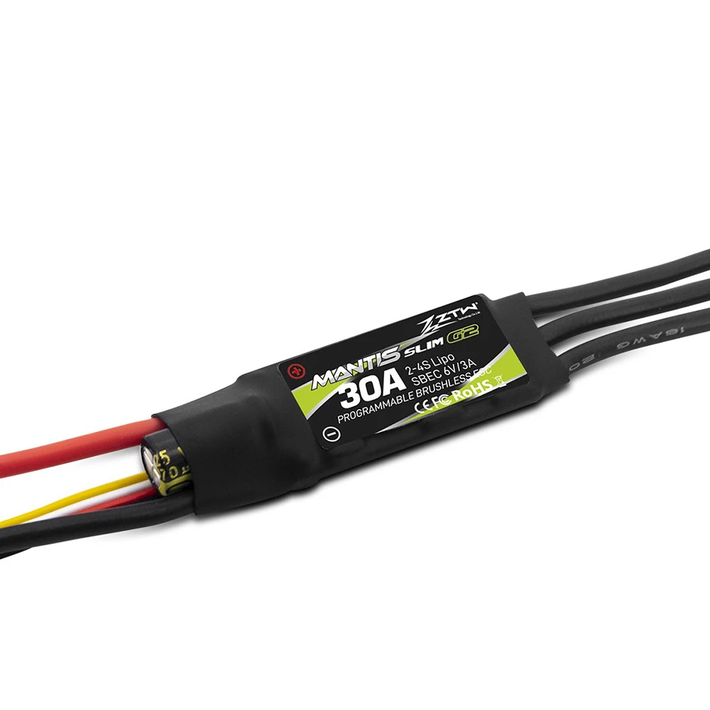 

ZTW Mantis Slim 30A SBEC G2 SBEC 6V/3A G2 2-4S ESC для радиоуправляемого самолета