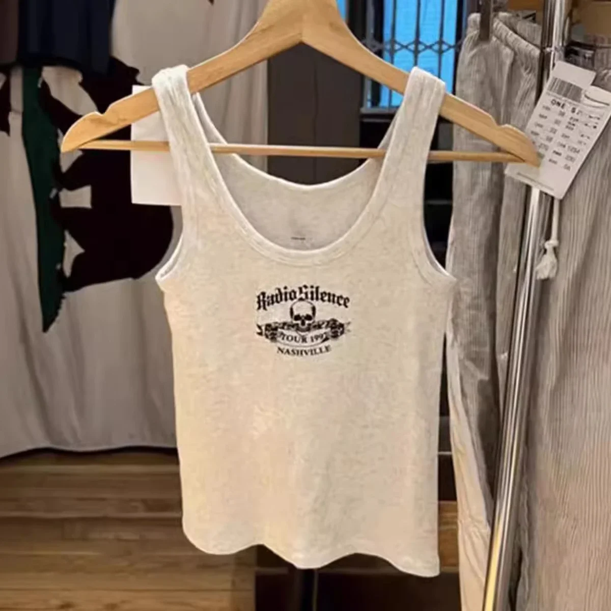 Summer Women White Tank Top Sleeveless Tight Ribbed Female Black Knit Vest Straps Simple Casual Fitness Basic Solid Clothing
