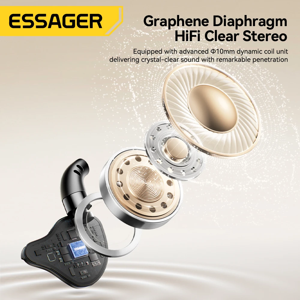 Essager Game wired headphones HIFI Bass in-ear USB Type C 3.5mm With Wire Controlled With Microphone Noise Reduction Headphones