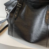 MOODS Large Sized Tote Bags For Women Soft PU Leather Pure Color Large Capacity Shopper Shoulder Crossbody Bag Quality Handbags - Image 3