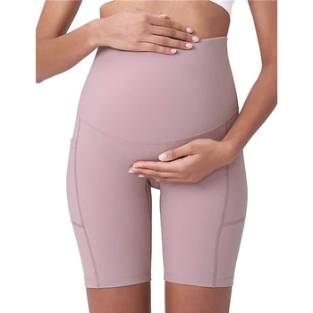 Leggings premaman Leggins di supporto per la pancia a vita alta per le donne incinte pantaloni Skinny per la gravidanza pantaloni Postpartum modellanti per il corpo