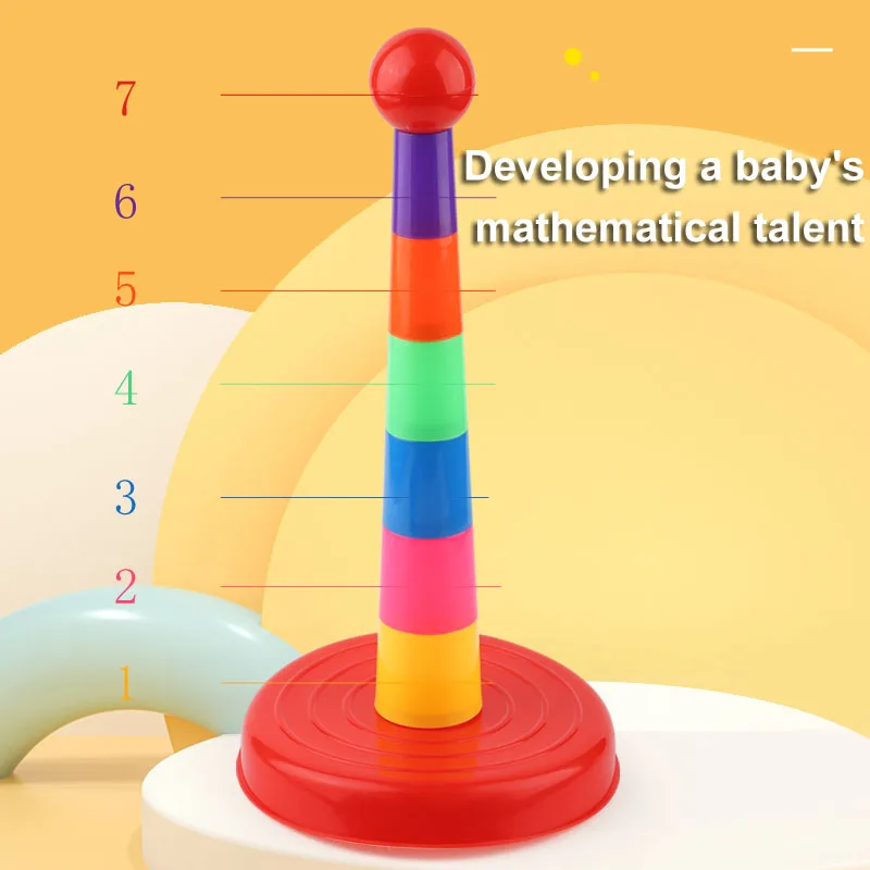 Children Throw Circle Game Ferrule Stacked Toys Fun Indoor Outdoor Parent-Child Interactive Circle Layers Early Education Gift