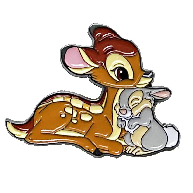 Bambi emalia szpilki przypinki na klapę odznaki na plecaku akcesoria do biżuterii akcesoria mody broszki