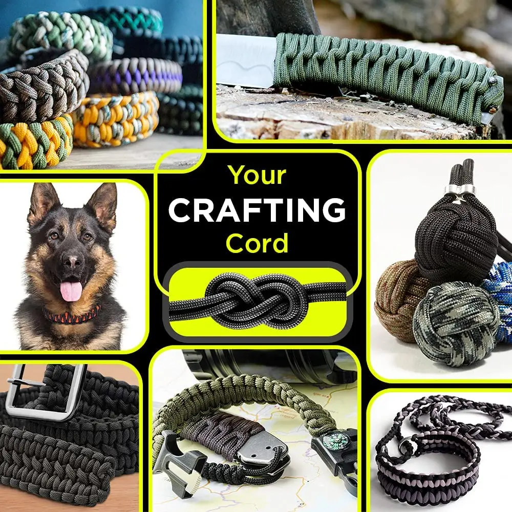 Description Picture 6 of item100M 5-Cores Rope, Braided Bracelet Making Rope, Outdoor Camping Tent Wind Rope