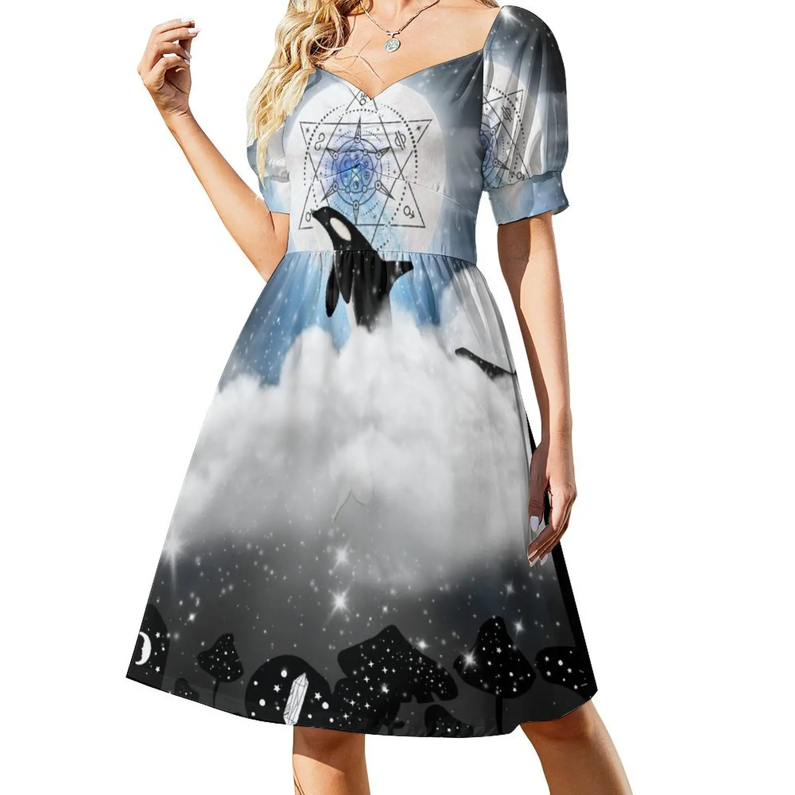 Vestido de manga corta Orcinus de AwakenATX, vestido de manga larga, vestidos de cumpleaños para mujer, ropa de mujer, ropa para mujer