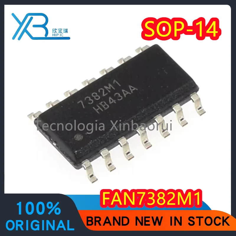 (5/10pieces) FAN7382M1X FAN7382 SMD SOP14 parts mark 7382M1 gate driver IC power management chip 100% new and original