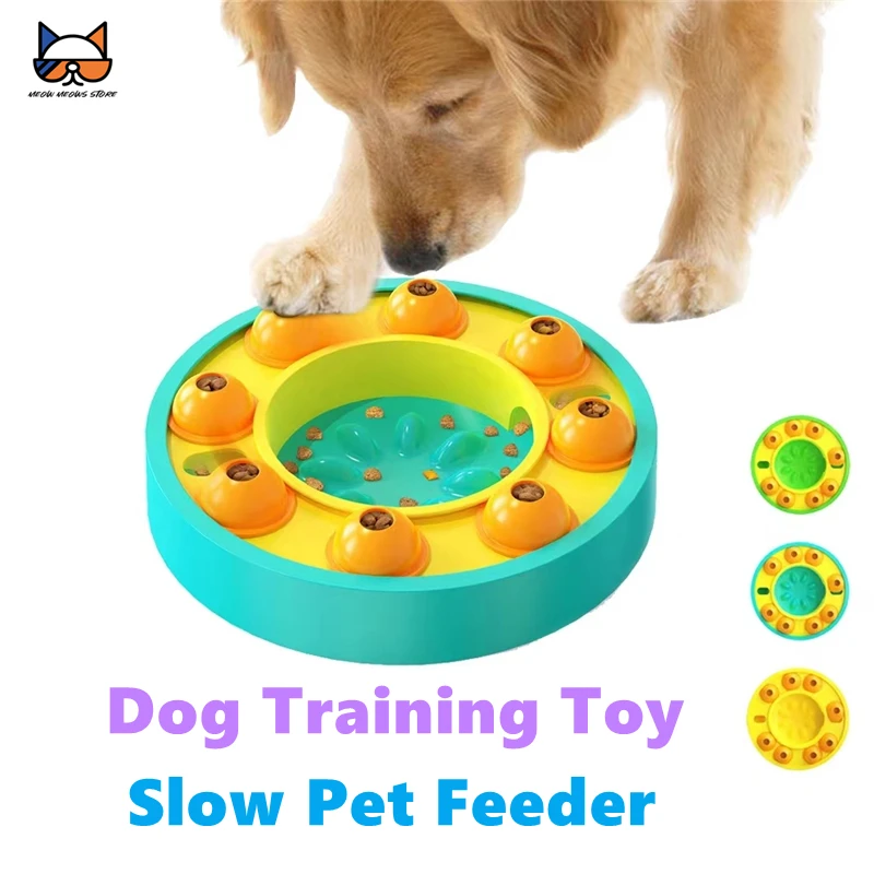 Meows Dog Training Toys Slow Food Dispenser Nonslip Anti Choke Bowl
