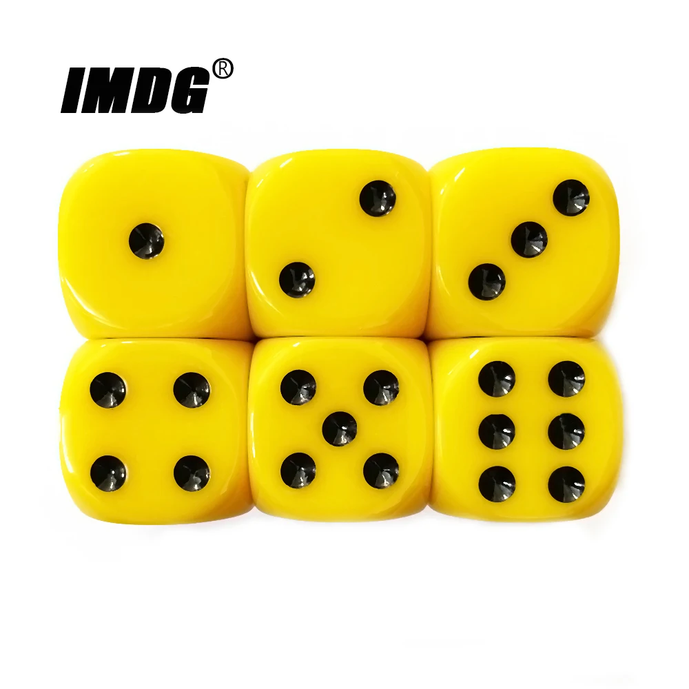 Acrylic Dice Game Dice Dice Set 6pcs/pack 25mm Round Corner