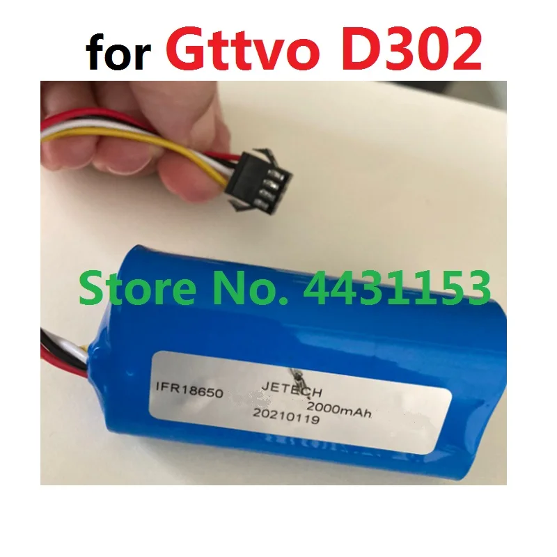 New Battery for Gttvo D302 Sweeping Robot Vacuum Cleaner Li-ion 18650 Rechargeable Pack Replacement