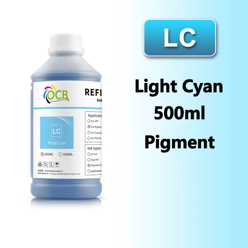 500ML T653 T6531 T6551 Pigment Ink For Epson Stylus PRO 4900 4910 Printers Bulk Waterproof Pigment Ink T655A T655B T653A T653B