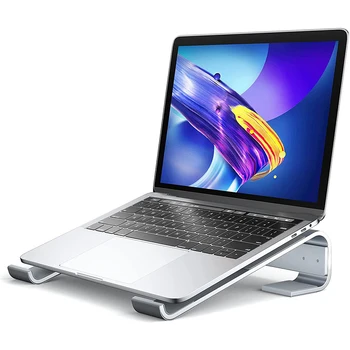Supporto per laptop per scrivania MacBook Air Mac Book Pro Dell XPS HP 11 13 14 15.6 16 17.3 pollici Riser ergonomico per computer portatile in alluminio