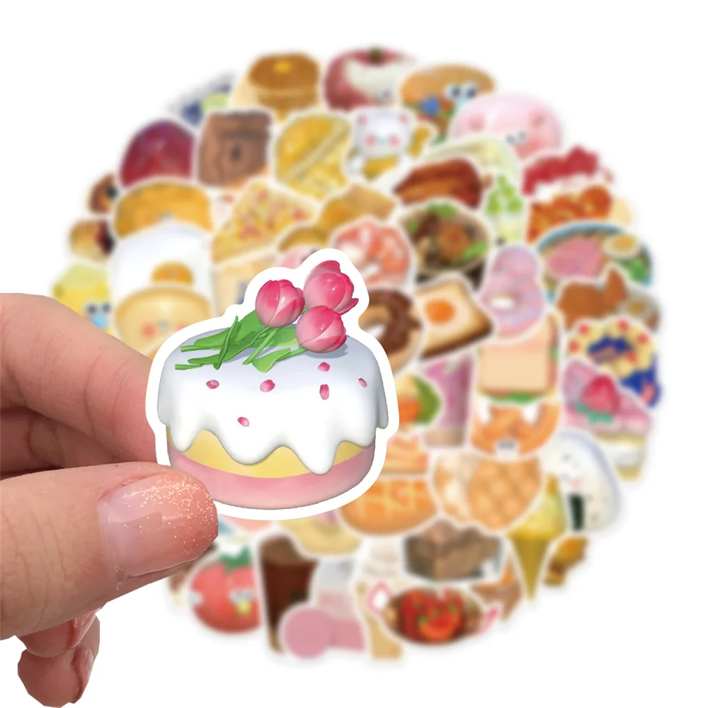 65pcs 3D Cartoon Food Donut Cake Stickers For Phone Scrapbook Stationery  Scrapbooking Material Kscraft Sticker Craft Supplies