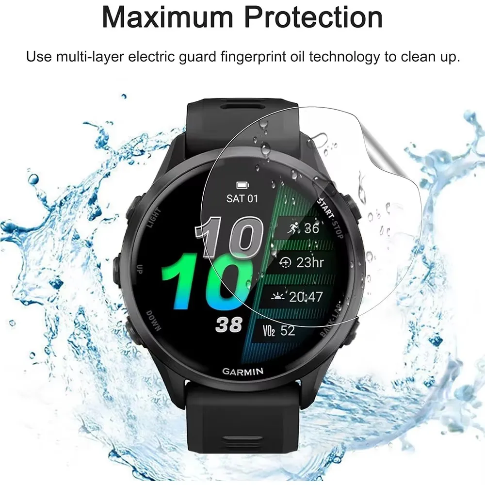 Garmin Forerunner 970 용 1-10Pcs 하이드로 겔 필름 화면 보호기 안티 스크래치 보호 커버 Forerunner 970 시계 액세서리