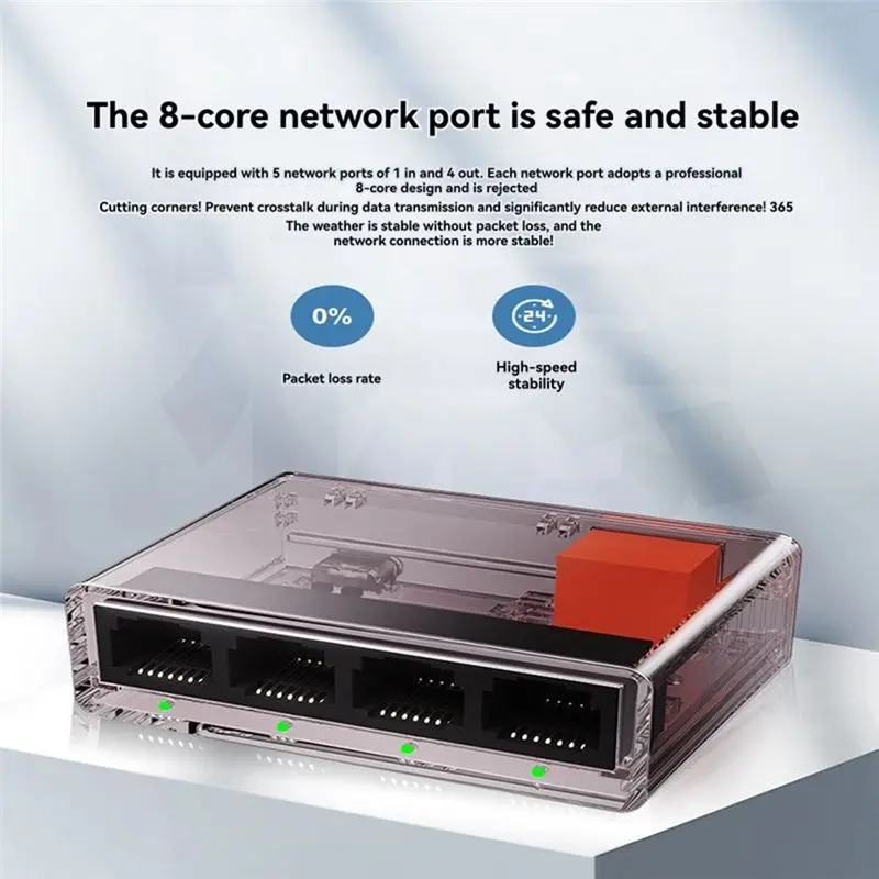 AB97-RJ45 기가비트 네트워크 스위치 1000Mbps LAN 허브 어댑터 인터넷 분배기 Wifi 라우터용 자동 MDI/MDIX 이더넷 스위처