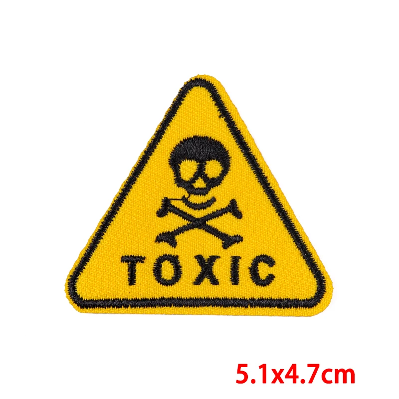 Toppa Termoadesiva Stop Sign Ricamata - 6.7x6.7 Cm, Per Sicurezza Stradale, Da Stirare Su Zaini E Abiti - 4