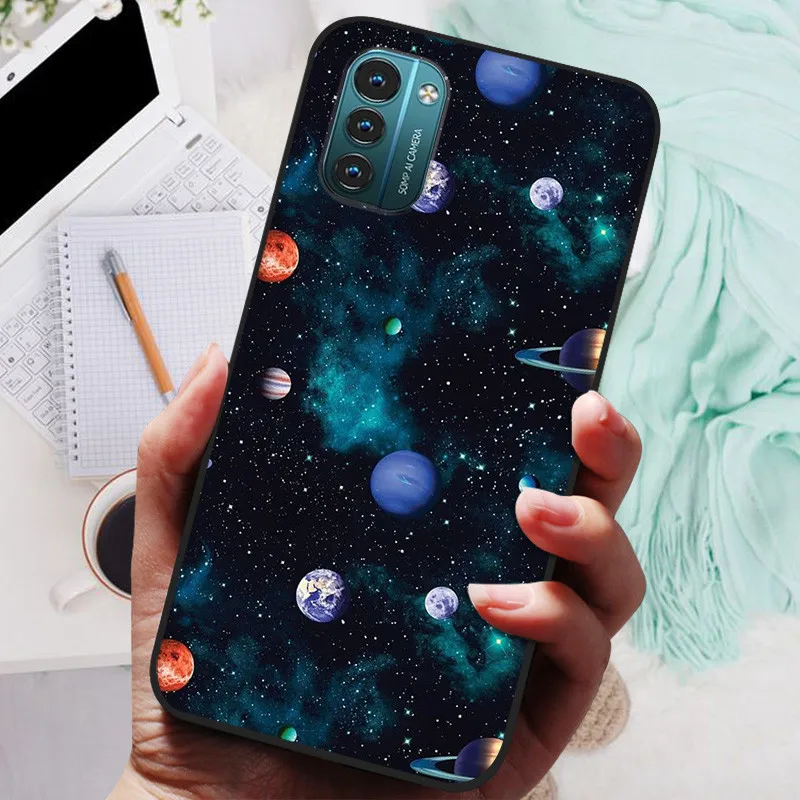 Floral Astronaut Soft TPU Silicone Bumper Phone Case