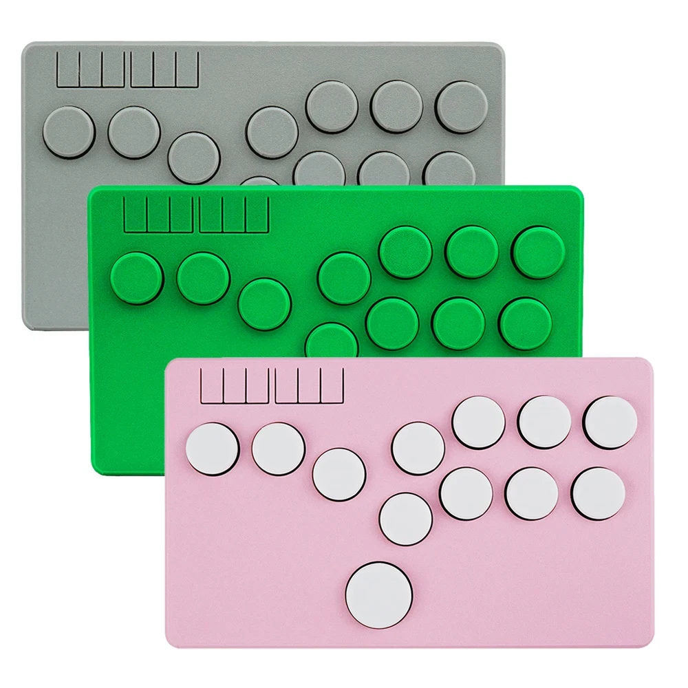 Flatbox Arcade Fight Stick Mini Hitbox Controller Kailh Hot Swap Switch Arcade Stick Pico Gp2040-Ce Per Pc/Ps4/Ns