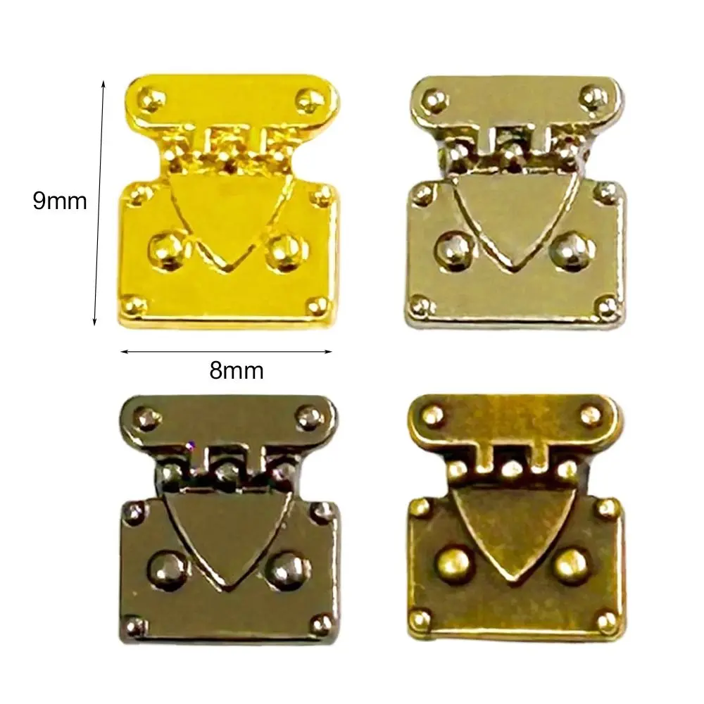 4pcs New Mini Metal Crafts Lock 4 Colors Doll Bags Parts Luggage Trunk Lock Doll Accessories