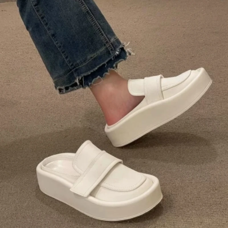 Comfortable all seasons easy to match with soft bottom women's slippers fashionable outdoor Roman sandals casual lazy half drag