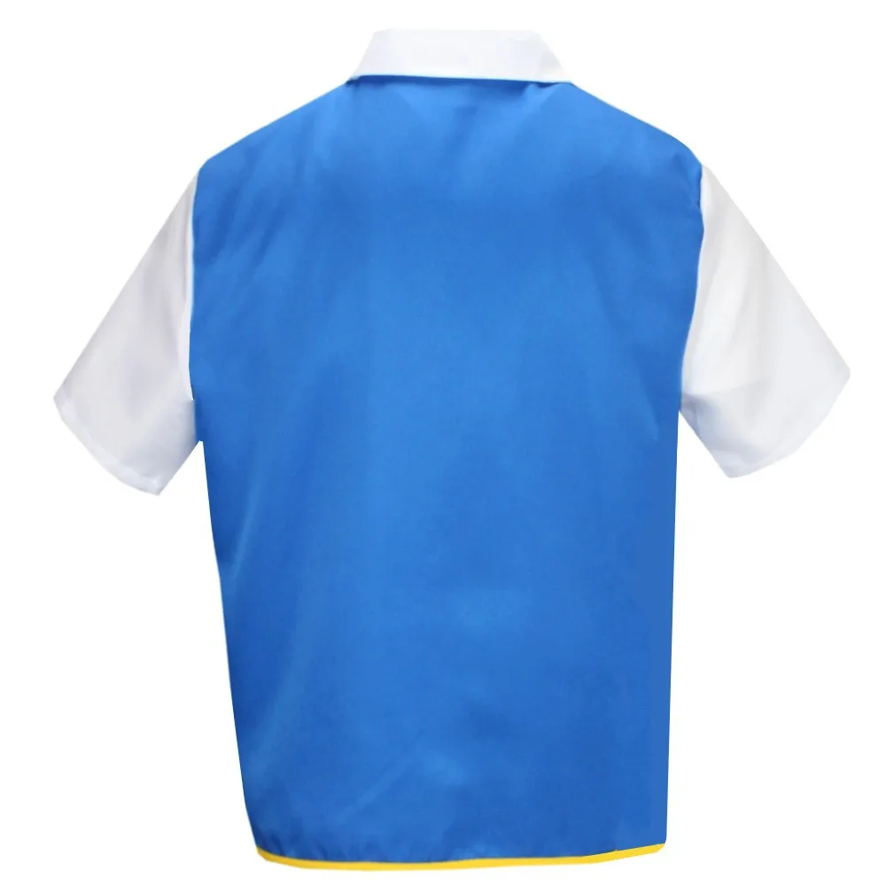 Herren Anime Trainer Cosplay Kostüm Jungen Ash Ketchum Erwachsene für Mädchen Halloween Damen Disfraz Party Blaue Jacke Mütze Handschuhe Komplettset – Detail 6
