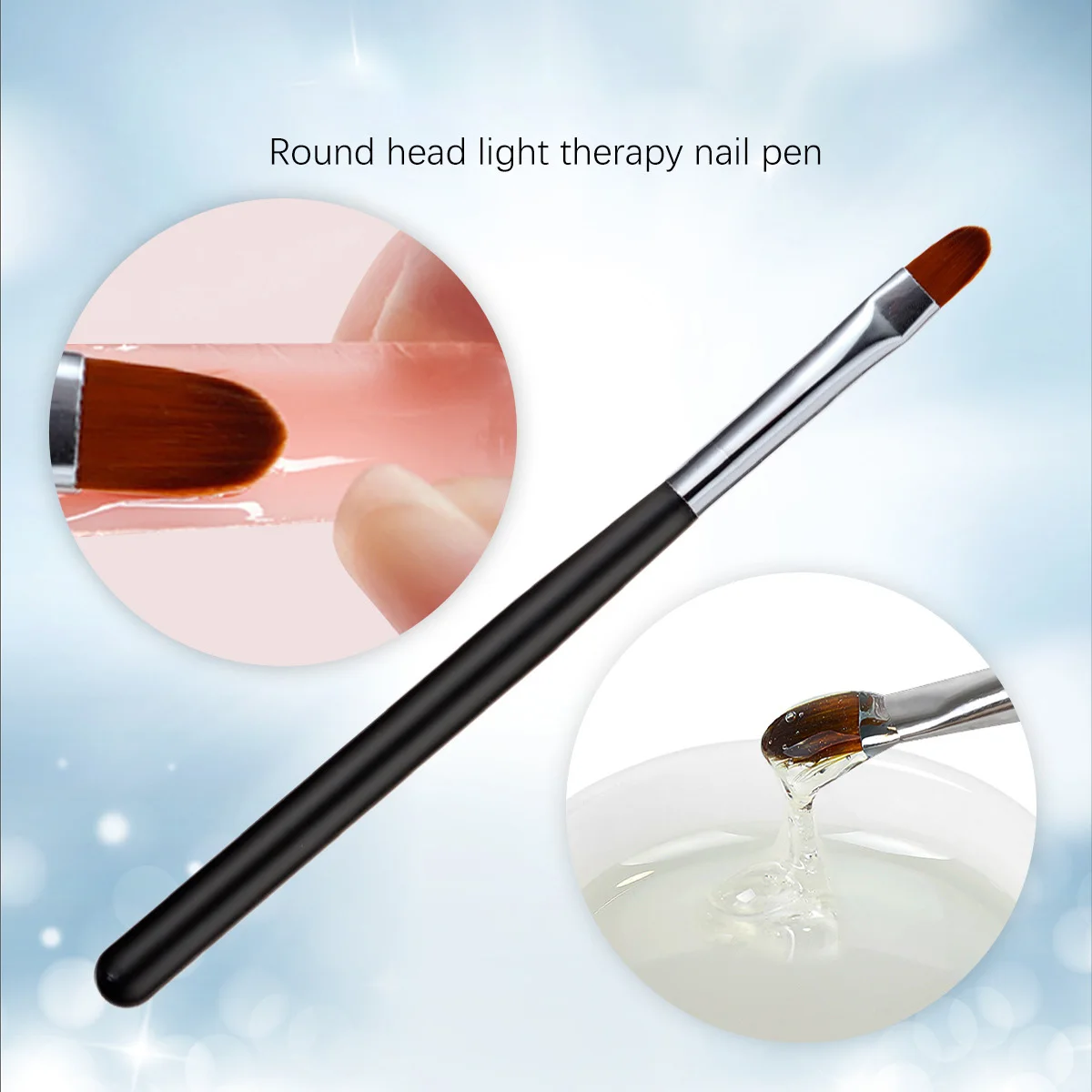 Nail Art Pens Nail Art Brushes Nail Brushes Nail Art Tools Gel Nail Tools 1 Pc Nail Art Black Handle Pattern Painting Brush Acrylic UV Gel Extension Coating Drawing Nail Art Pen DIY Manicure Tool