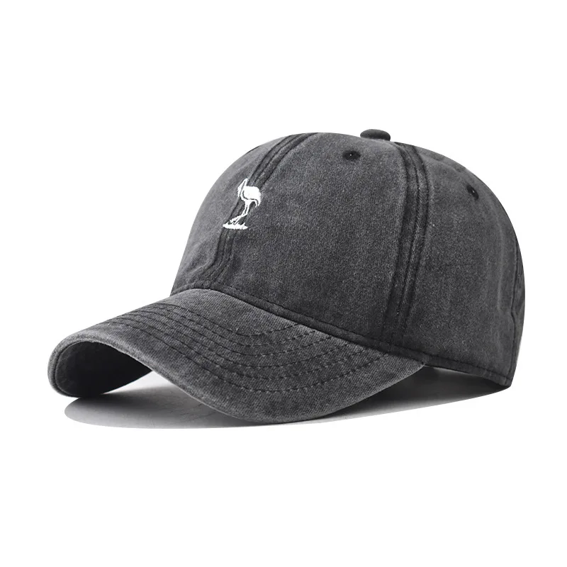 Flamingo Embroidered Cotton Baseball Caps Women Men Summer Anti-Sun Peaked Unisex Trucker Gorras Hip Hop Beach Fishing Sun Hat