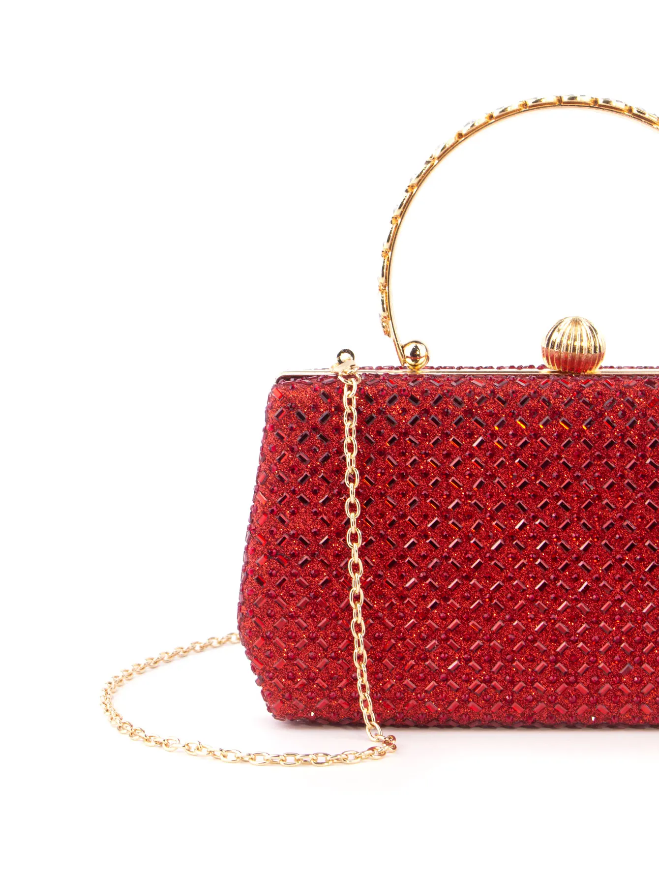 Glamorous,Exquisite,Quiet Luxury Women's Elegant Sparkling Decoration Evening Clutch Bag With Diamond Chain Strap
