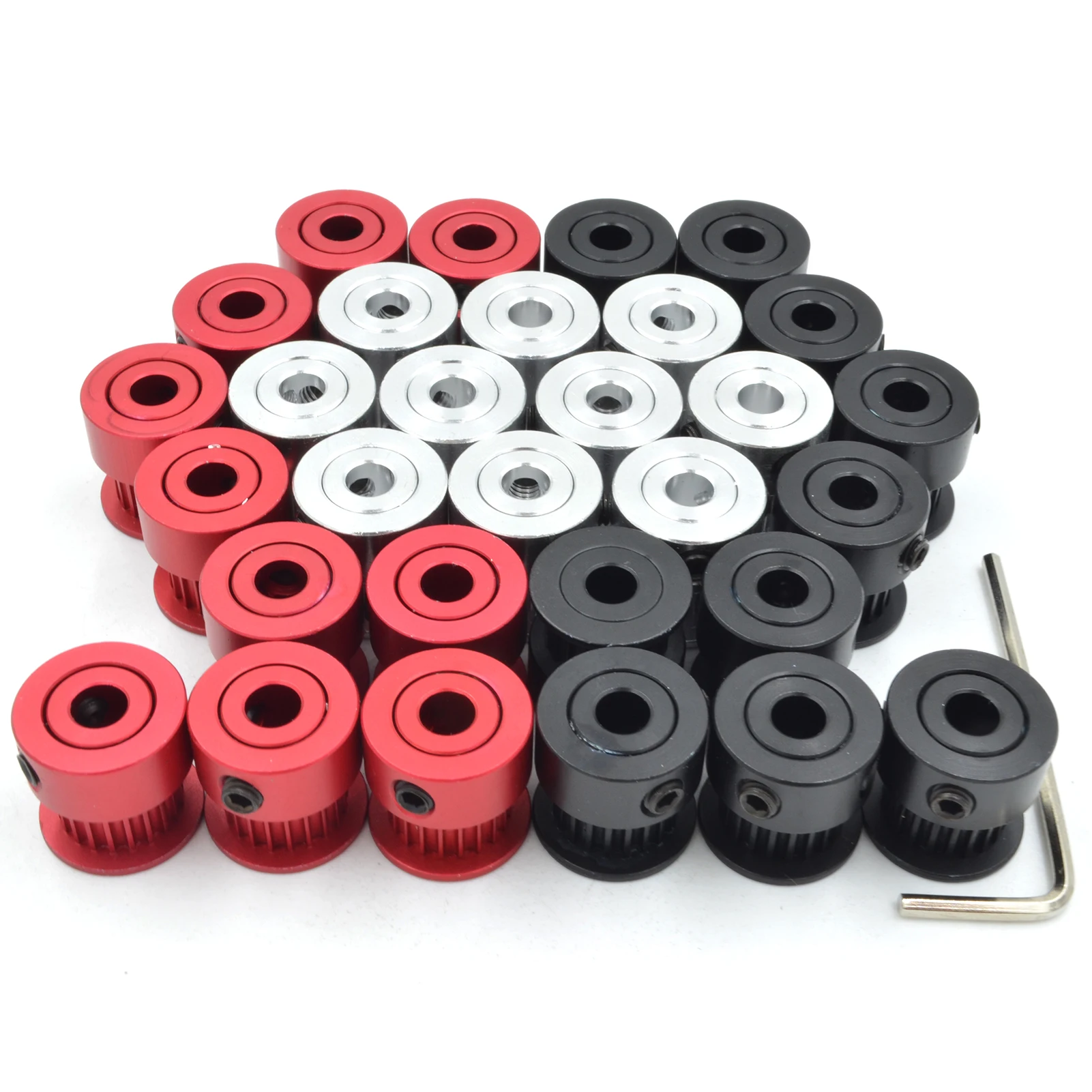 20 Teeth 2GT Timing Pulley Bore 4/5/6/6.35/8mm for 2MGT GT2 Synchronous belt width 6/10/15mm small backlash 20Teeth 20T POWGE GT timing pulley