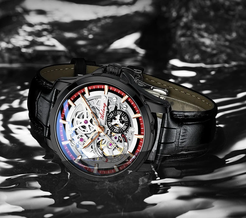 Unique AILANG Skeleton Dial  Men Luxury  Automatic Mechanical Men es  Waterproof_voghion.com