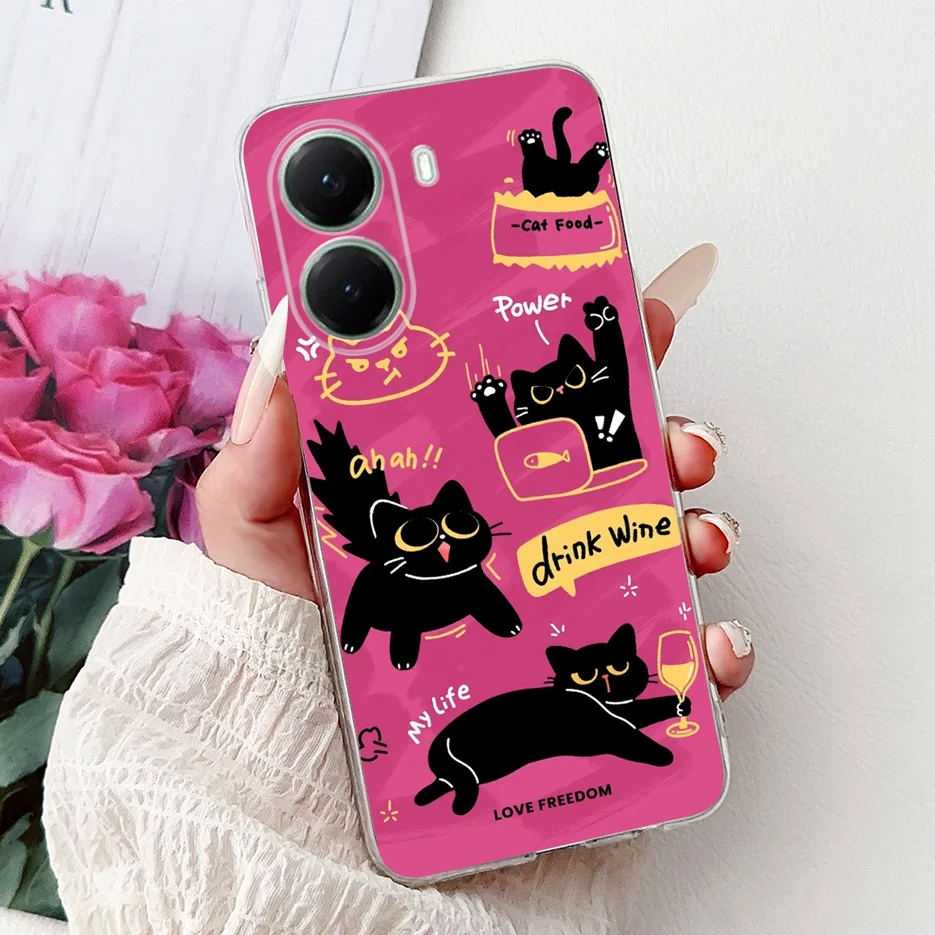 Stylish Painted Clear Silicone Soft TPU Phone Case Cover Shell Coque